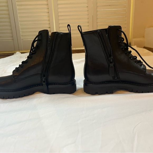 Vince. Women’s Cabria Leather Lug Boots - Picture 4 of 8